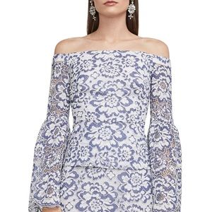 Kamryn Off-The-Shoulder Lace Peplum Top